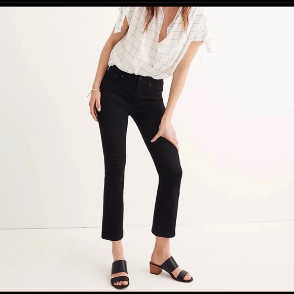 Madewell Denim - Madewell size 33 Cali Demi Boot Pants Black